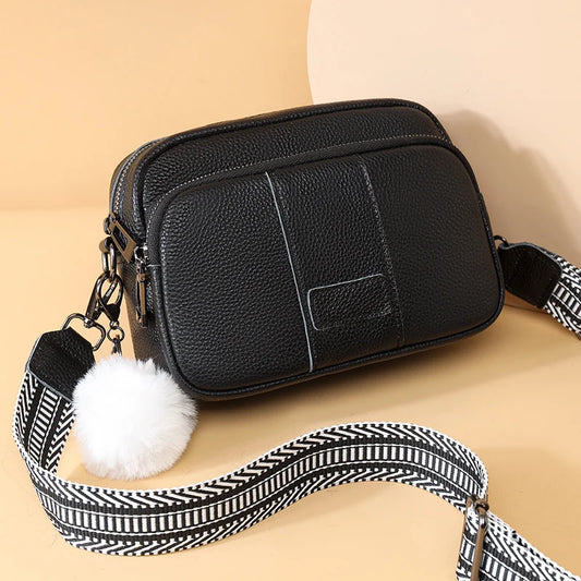 Bag Women Fashion Style Female Handbag With Wide Shoulder Strap Luxury Design Hair bulb Crossbody Sac